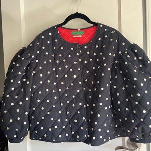 Clare V quilted, reversible jacket w/pockets